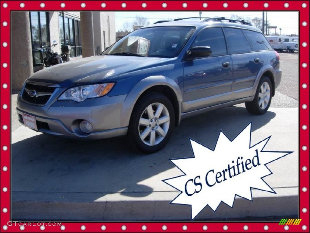 2009 Outback 2.5i Special Edition Wagon - Newport Blue Pearl / Off Black photo #1