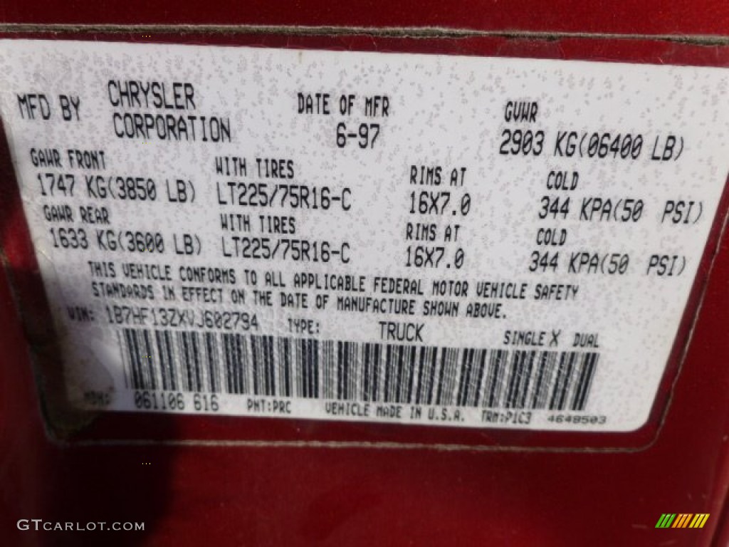 1997 Ram 1500 SLT Extended Cab 4x4 - Metallic Red / Mist Gray photo #22