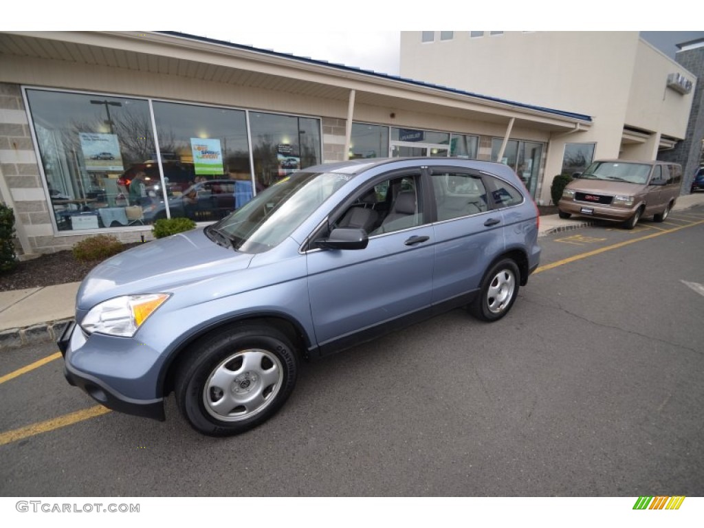 2008 CR-V LX 4WD - Glacier Blue Metallic / Gray photo #2