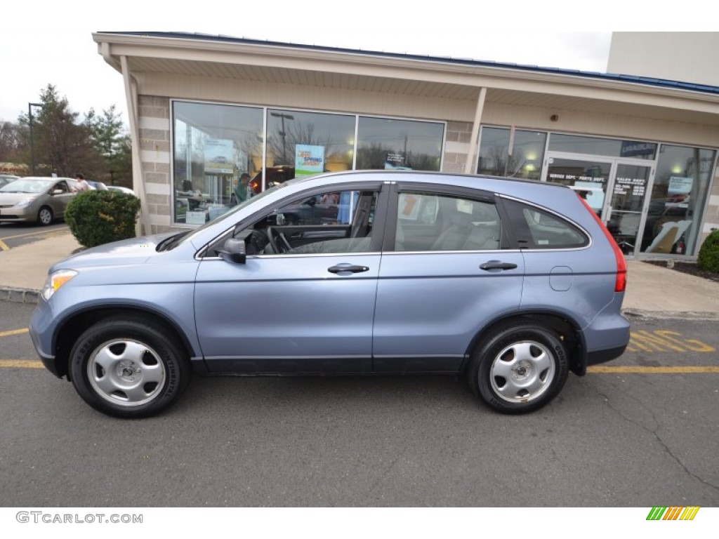 2008 CR-V LX 4WD - Glacier Blue Metallic / Gray photo #3