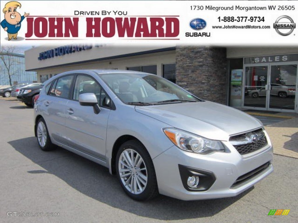 2012 Impreza 2.0i Limited 5 Door - Ice Silver Metallic / Black photo #1