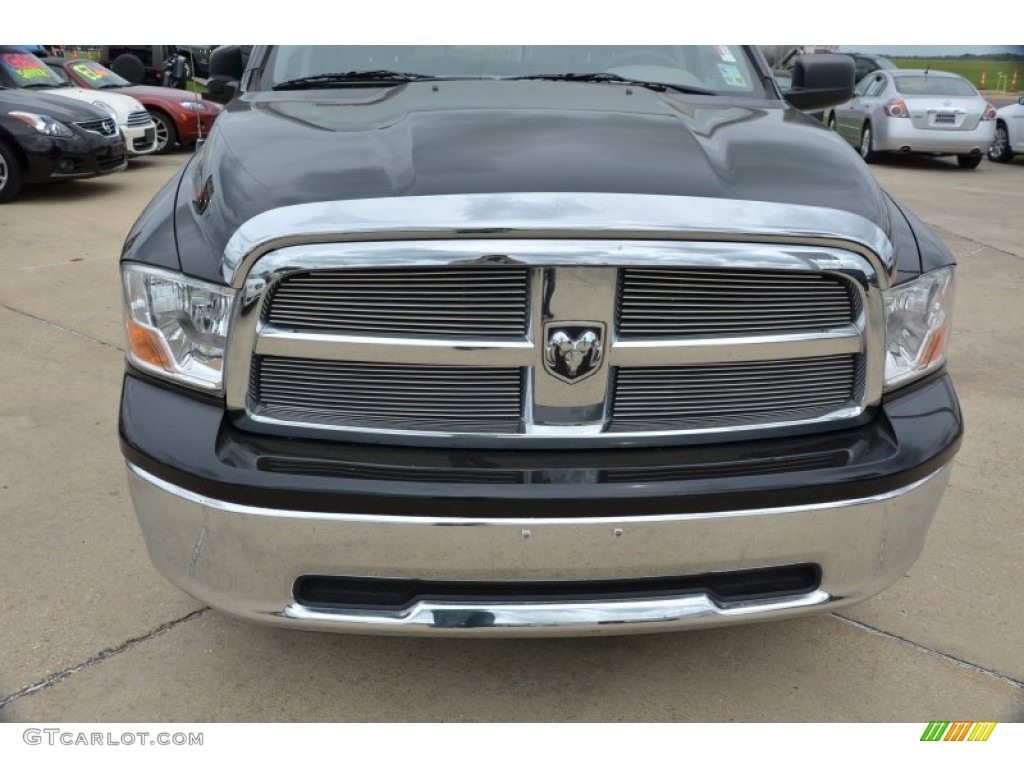 2010 Ram 1500 SLT Quad Cab - Brilliant Black Crystal Pearl / Dark Slate/Medium Graystone photo #14