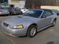 2000 Silver Metallic Ford Mustang V6 Convertible  photo #2