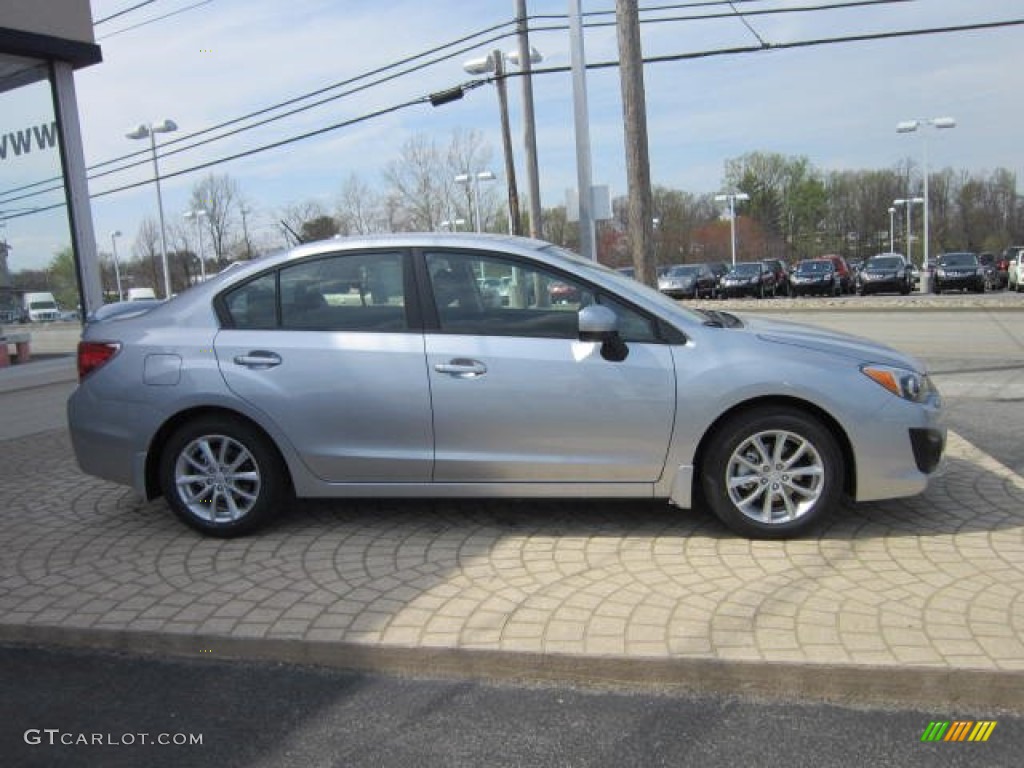 2012 Impreza 2.0i Premium 4 Door - Ice Silver Metallic / Black photo #8