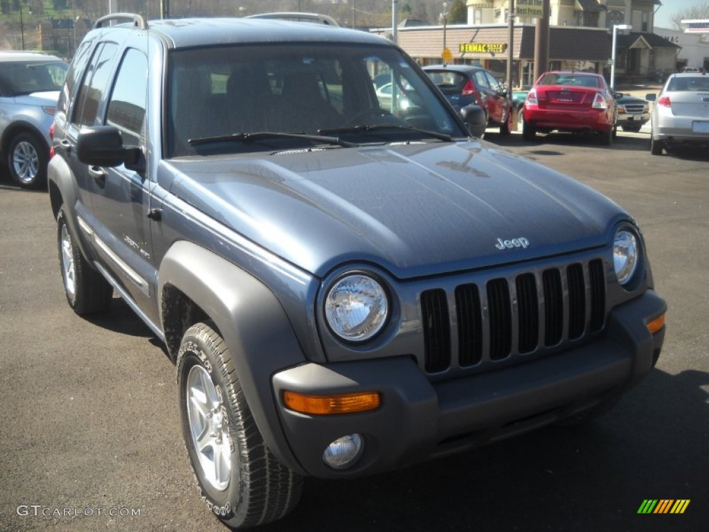 2002 Liberty Sport 4x4 - Steel Blue Pearlcoat / Dark Slate Gray photo #8