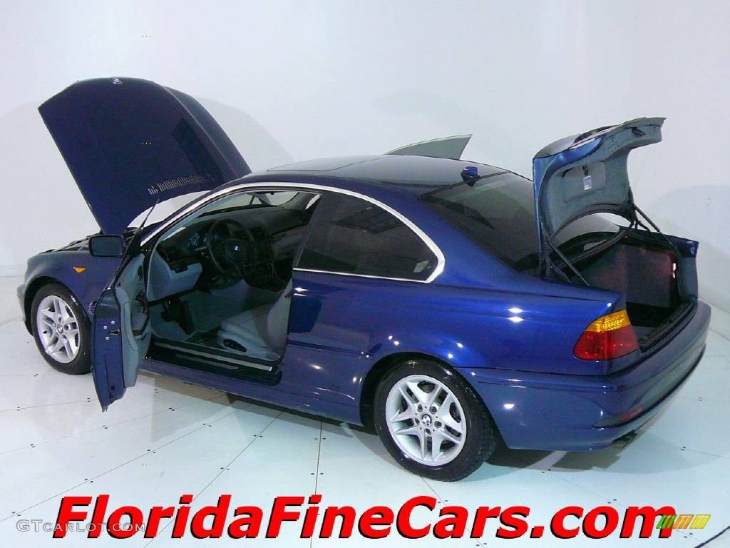 2004 3 Series 325i Coupe - Mystic Blue Metallic / Grey photo #8