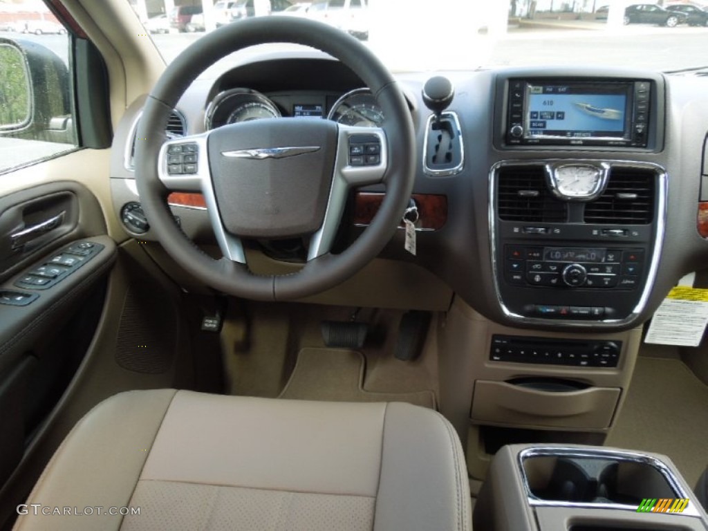 2012 Town & Country Touring - L - Deep Cherry Red Crystal Pearl / Dark Frost Beige/Medium Frost Beige photo #17