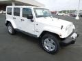 Bright White 2012 Jeep Wrangler Unlimited Sahara 4x4 Exterior