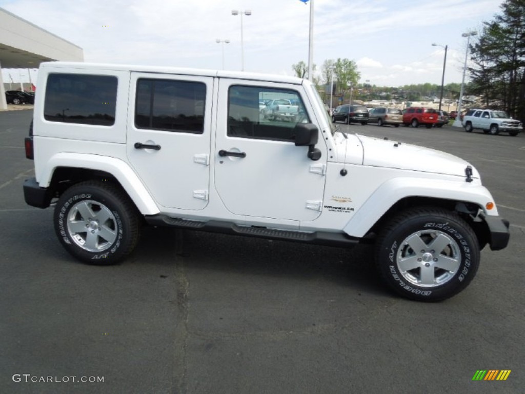 Bright White 2012 Jeep Wrangler Unlimited Sahara 4x4 Exterior Photo #62836856