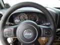 Black/Dark Saddle 2012 Jeep Wrangler Unlimited Sahara 4x4 Steering Wheel