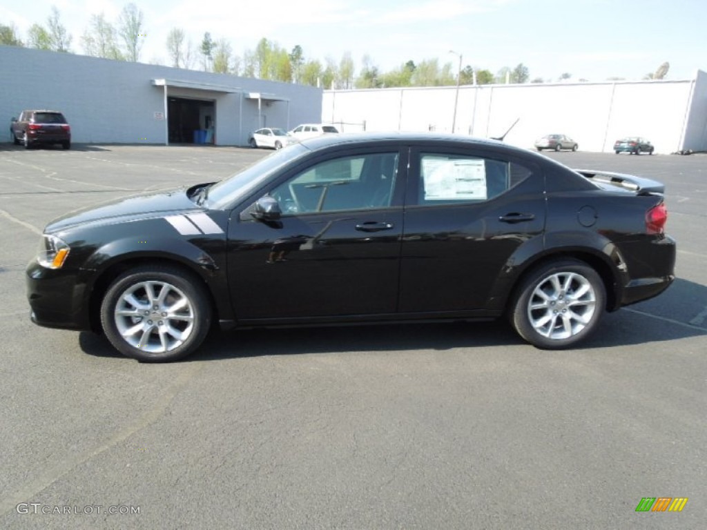 2012 Avenger R/T - Black / Black/Silver/Red photo #4