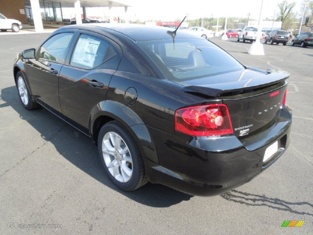 2012 Avenger R/T - Black / Black/Silver/Red photo #5