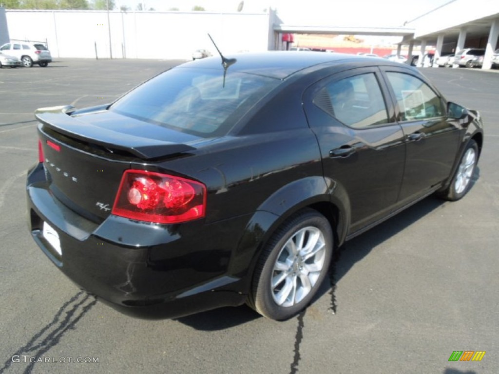 2012 Avenger R/T - Black / Black/Silver/Red photo #6