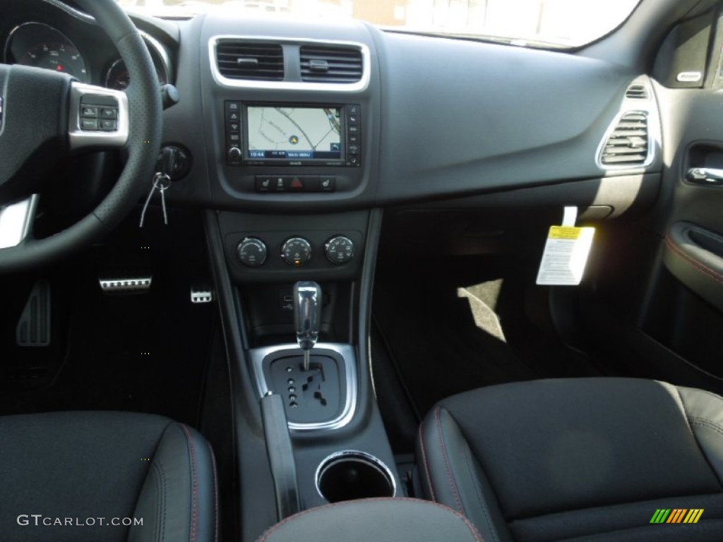 2012 Avenger R/T - Black / Black/Silver/Red photo #19
