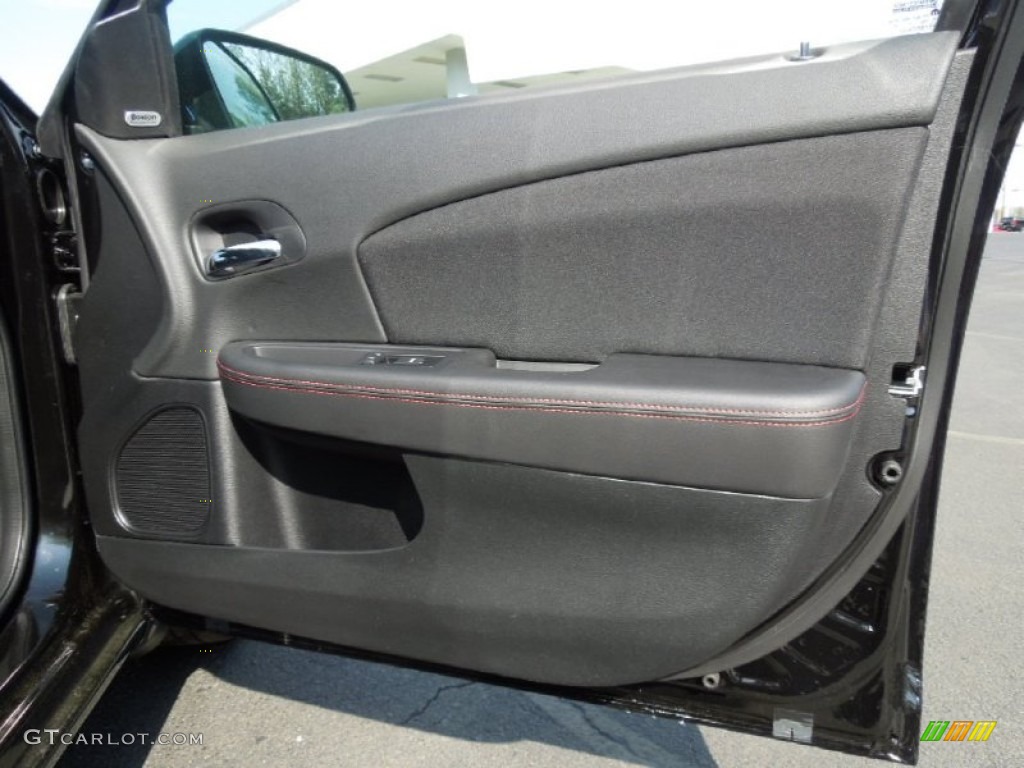 2012 Avenger R/T - Black / Black/Silver/Red photo #24