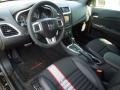 2012 Dodge Avenger Black/Silver/Red Interior Prime Interior Photo