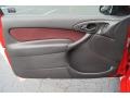 Black/Red 2004 Ford Focus SVT Coupe Door Panel