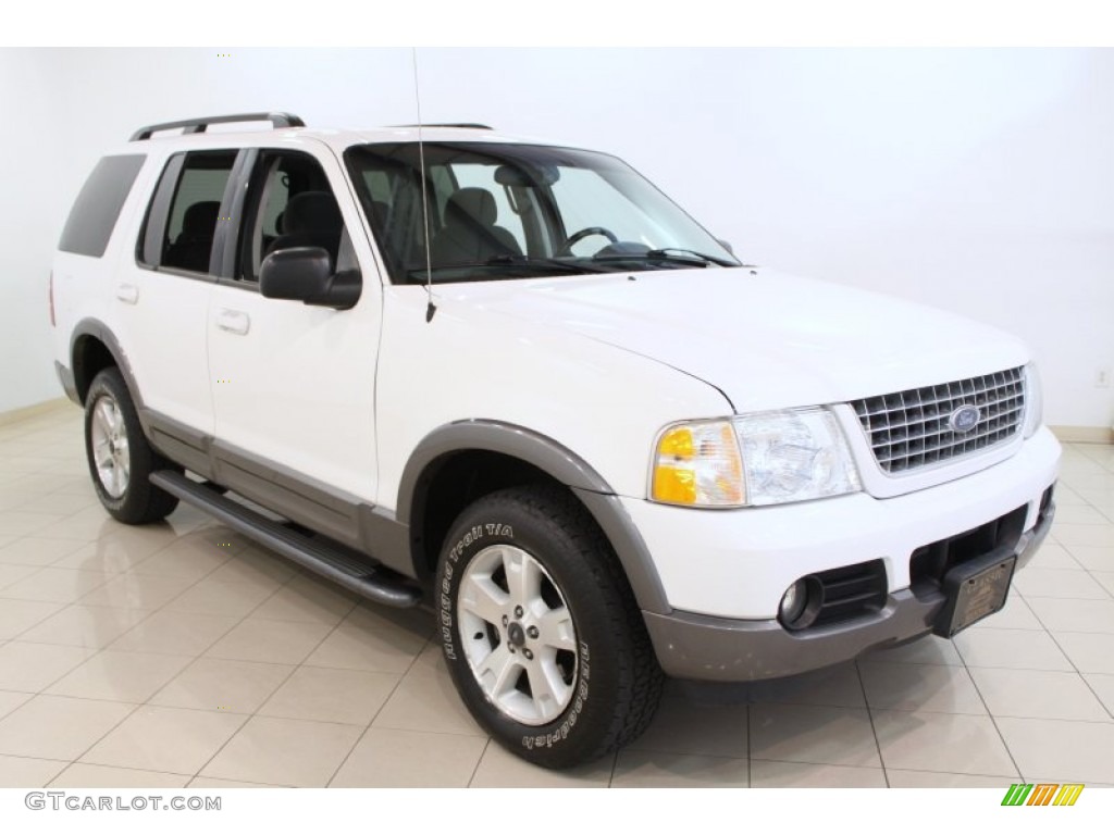 2003 Explorer XLT 4x4 - Oxford White / Graphite Grey photo #1