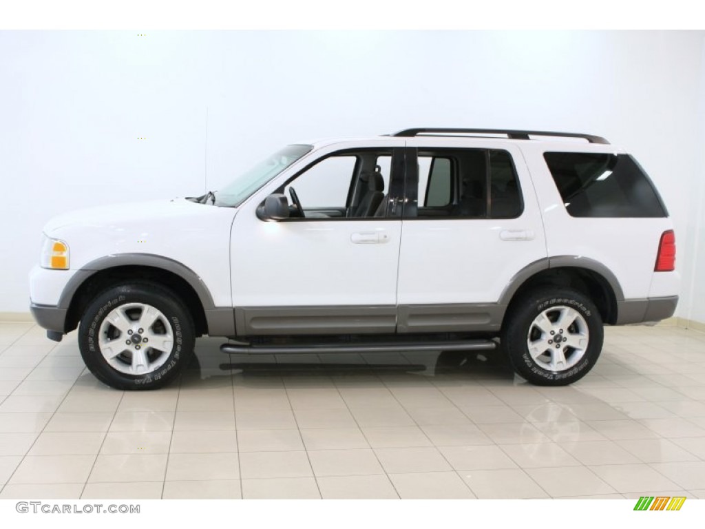 2003 Explorer XLT 4x4 - Oxford White / Graphite Grey photo #4