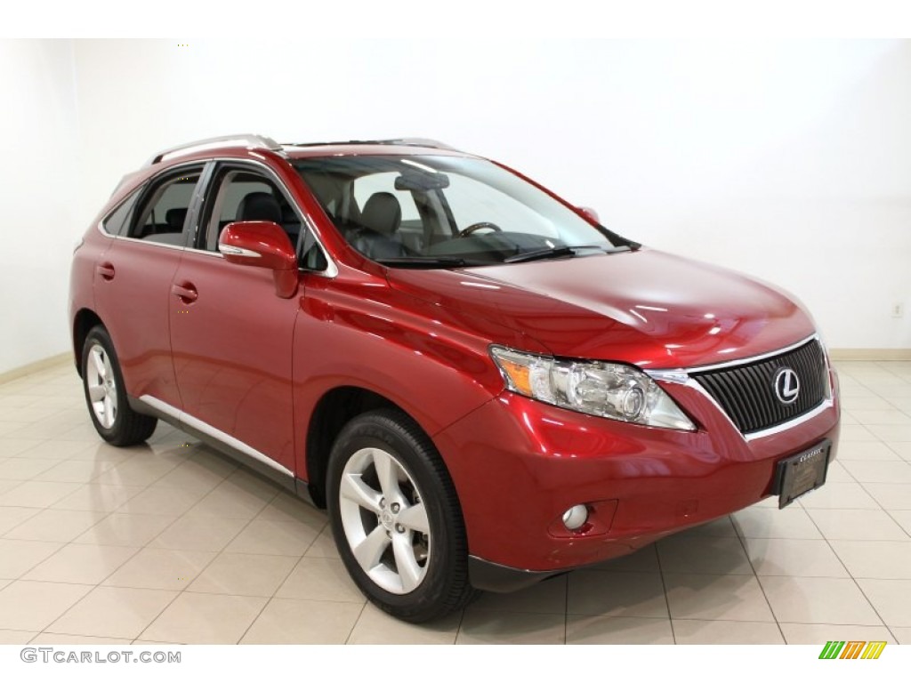 2010 RX 350 AWD - Matador Red Mica / Black/Brown Walnut photo #1