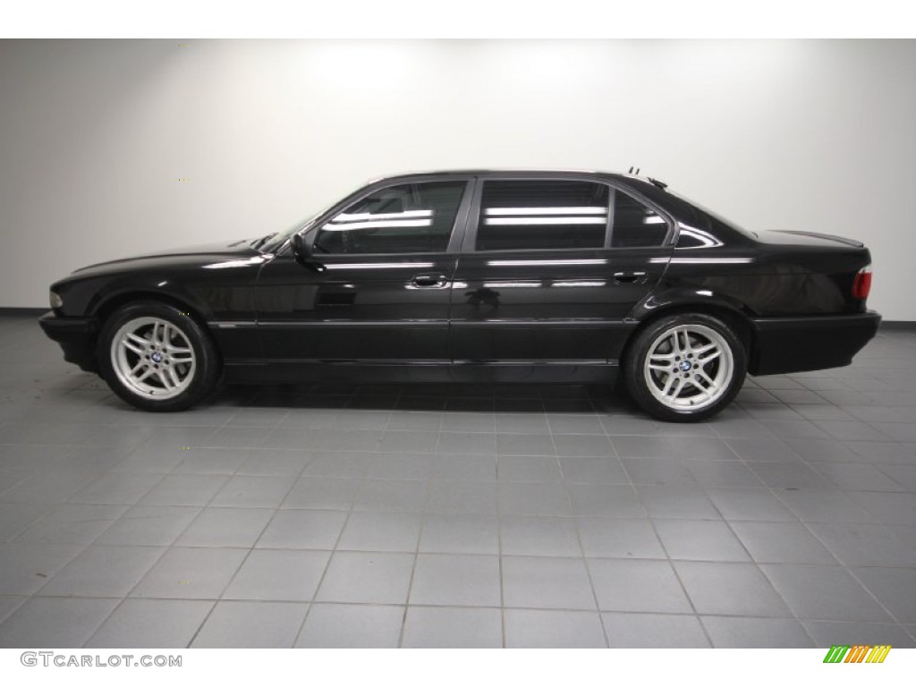 2001 7 Series 740iL Sedan - Jet Black / Black photo #2