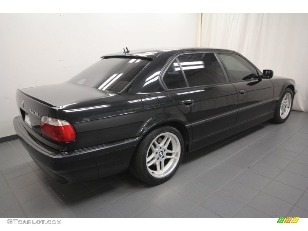 2001 7 Series 740iL Sedan - Jet Black / Black photo #12