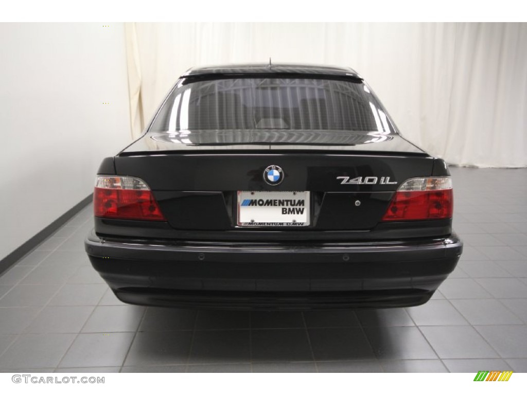 2001 7 Series 740iL Sedan - Jet Black / Black photo #13