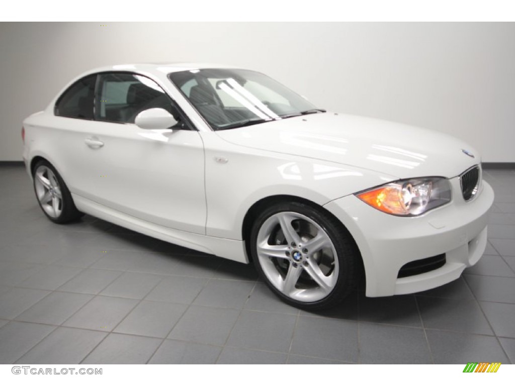 2008 1 Series 135i Coupe - Alpine White / Black photo #1