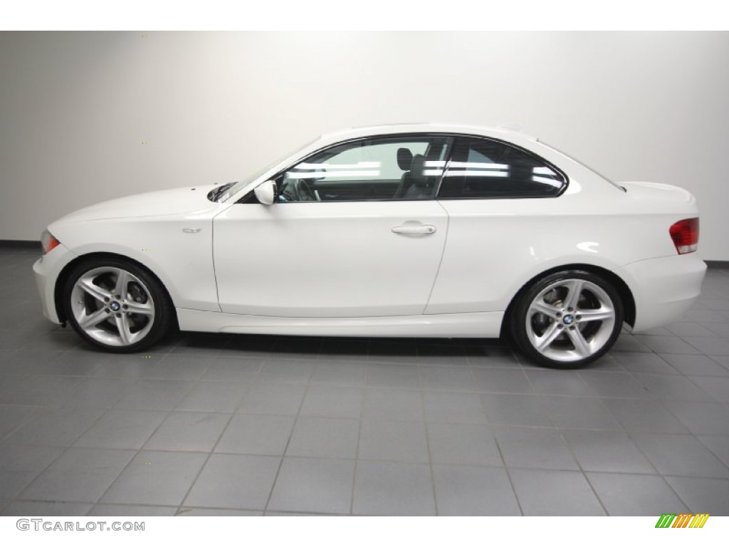 2008 1 Series 135i Coupe - Alpine White / Black photo #2