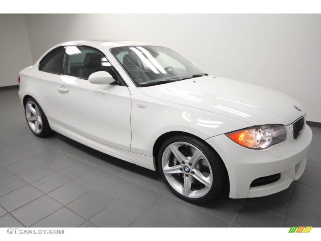 2008 1 Series 135i Coupe - Alpine White / Black photo #8