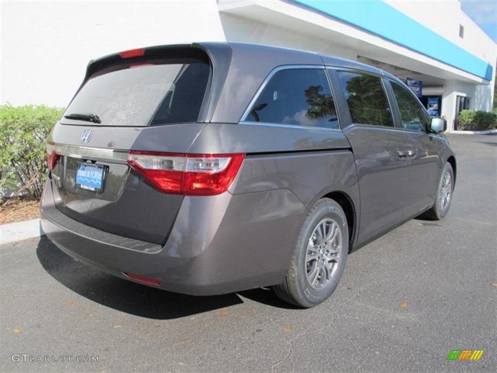 2012 Odyssey EX-L - Smoky Topaz Metallic / Truffle photo #3