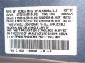 B564M: Celestial Blue Metallic 2012 Honda Odyssey Touring Color Code