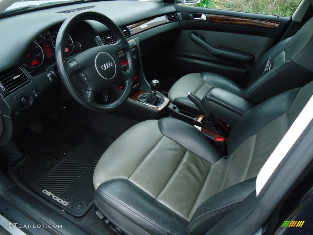 Platinum/Saber Black Interior 2004 Audi Allroad 2.7T quattro Avant Photo #62845645