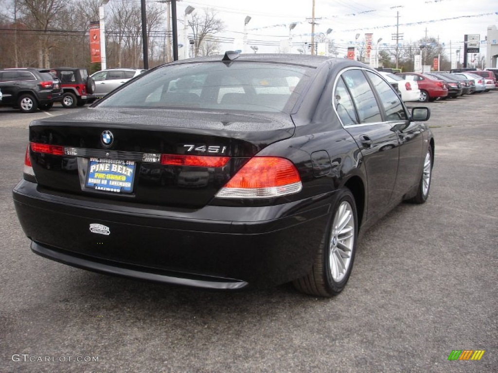 2004 7 Series 745i Sedan - Jet Black / Black/Black photo #5