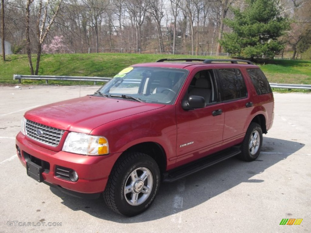 2004 Explorer XLT 4x4 - Redfire Metallic / Graphite photo #1