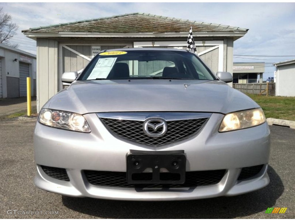 2003 MAZDA6 i Sedan - Satin Silver Metallic / Black photo #2