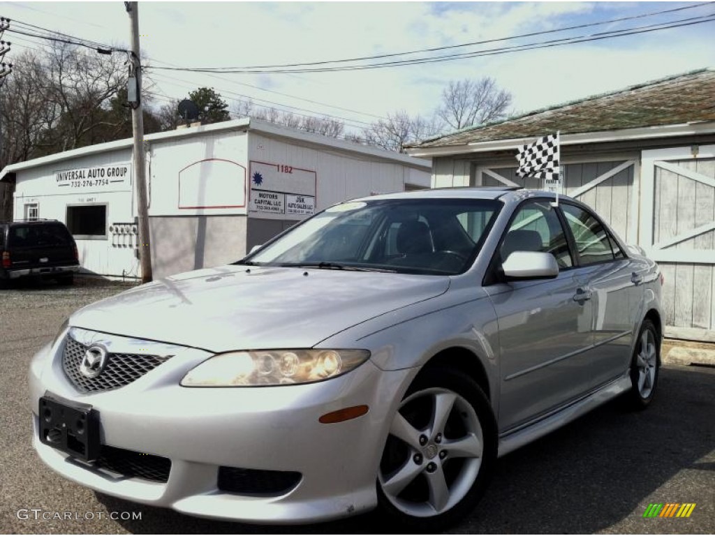 2003 MAZDA6 i Sedan - Satin Silver Metallic / Black photo #3