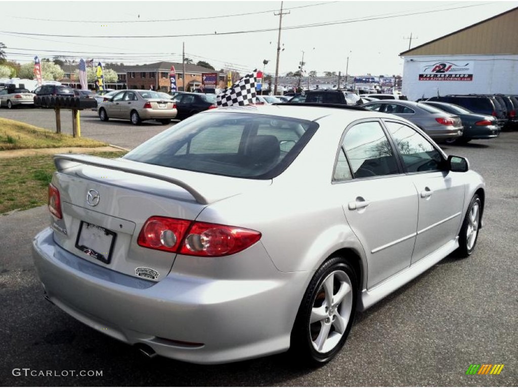 2003 MAZDA6 i Sedan - Satin Silver Metallic / Black photo #7