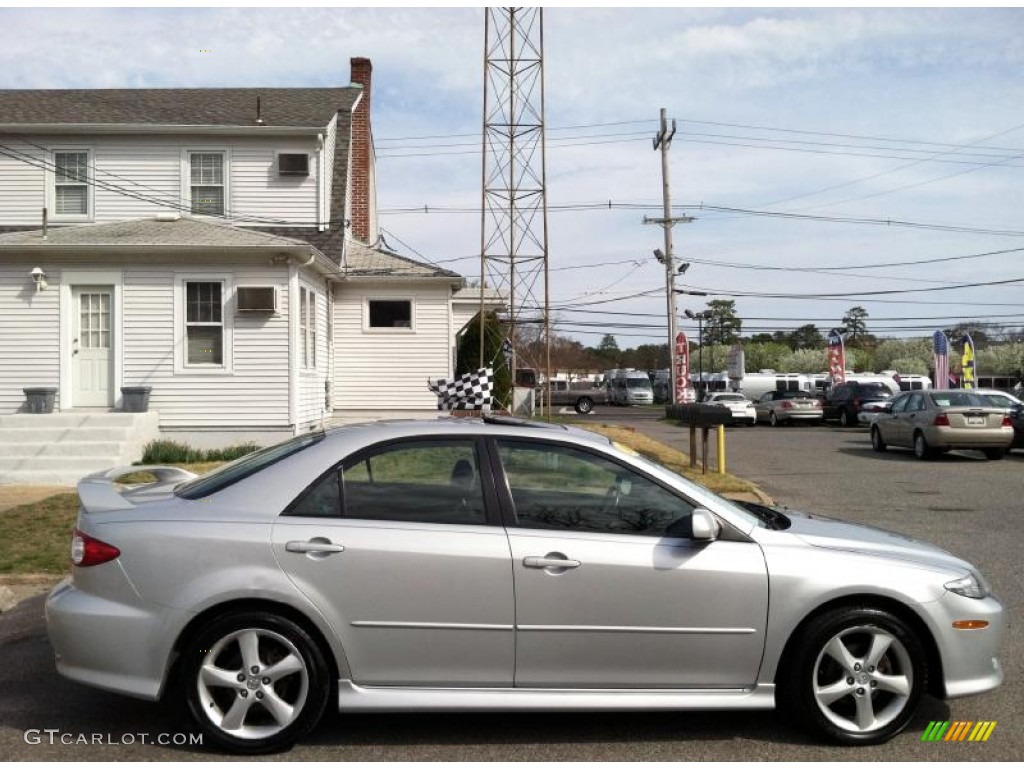 2003 MAZDA6 i Sedan - Satin Silver Metallic / Black photo #8