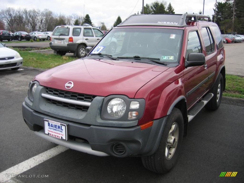 2004 Xterra XE 4x4 - Thermal Red Metallic / Gray photo #2
