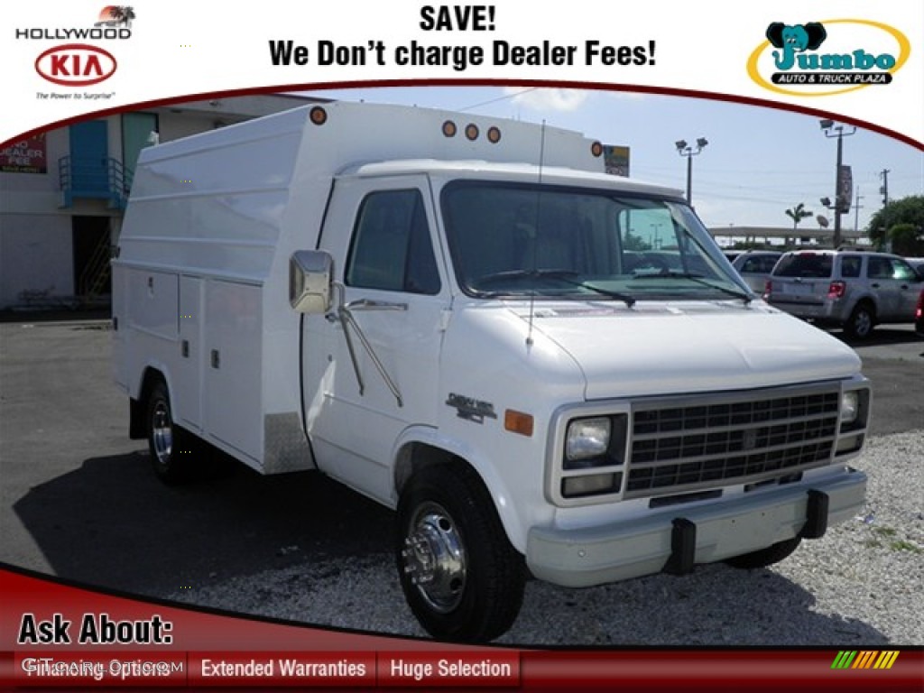1996 Chevy Van G30 Service Truck - Olympic White / Gray photo #1