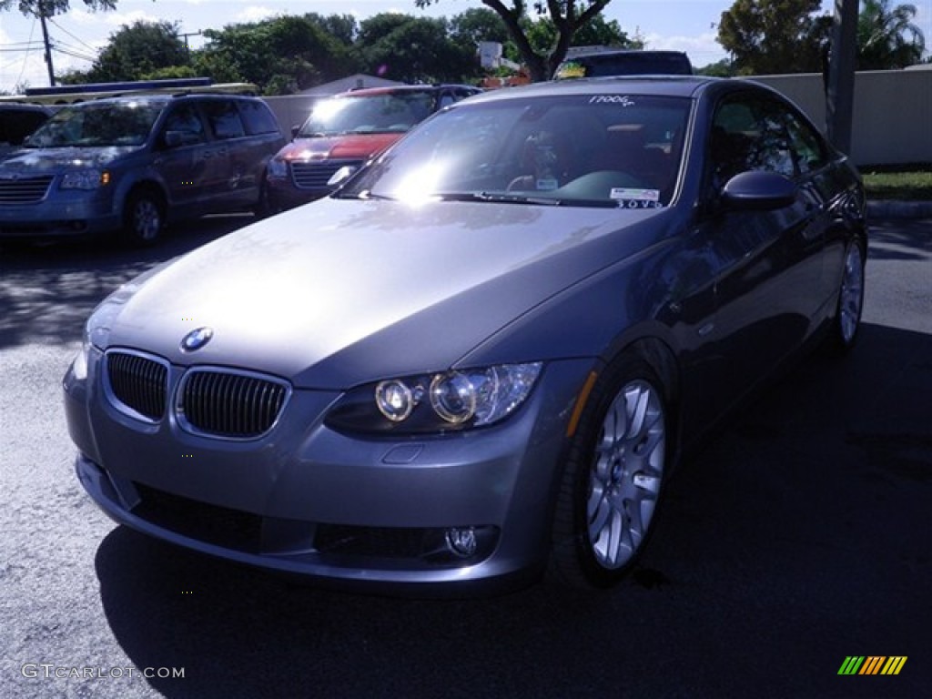 2009 3 Series 328i Coupe - Space Grey Metallic / Coral Red/Black Dakota Leather photo #5