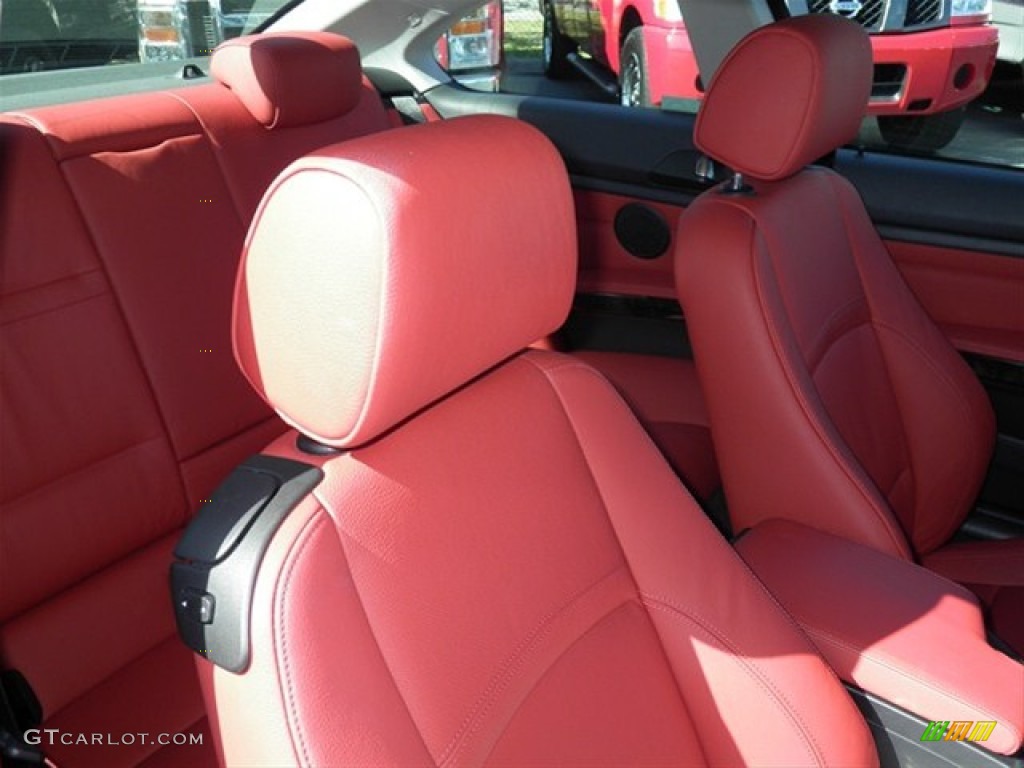 2009 3 Series 328i Coupe - Space Grey Metallic / Coral Red/Black Dakota Leather photo #17
