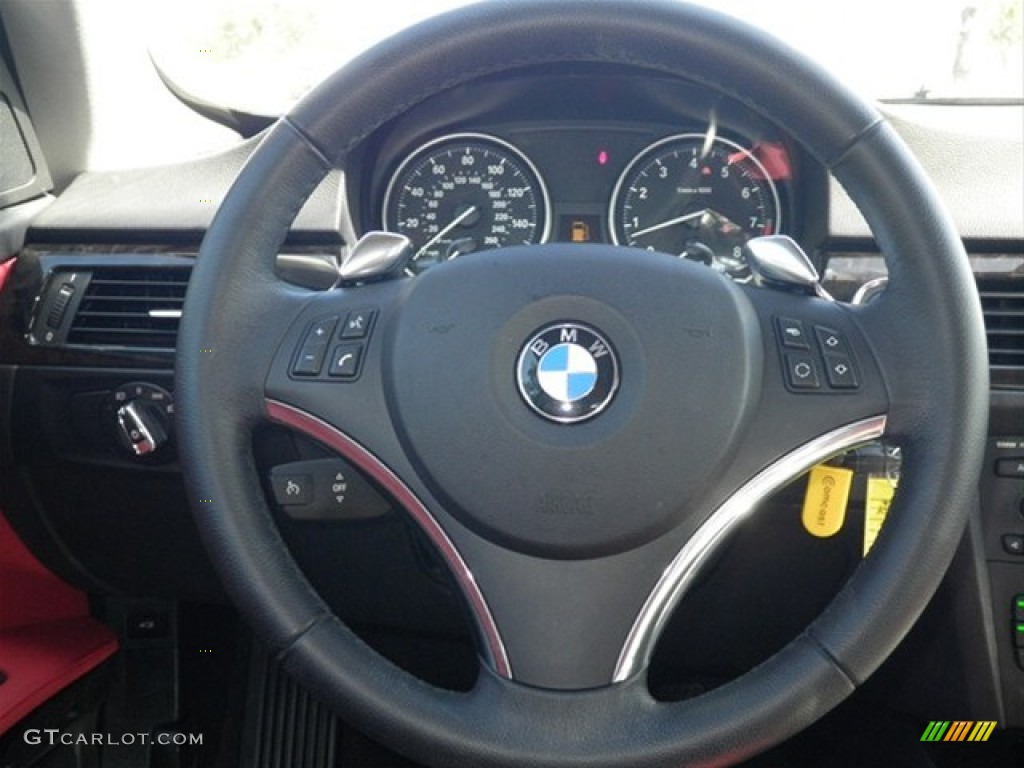 2009 3 Series 328i Coupe - Space Grey Metallic / Coral Red/Black Dakota Leather photo #22