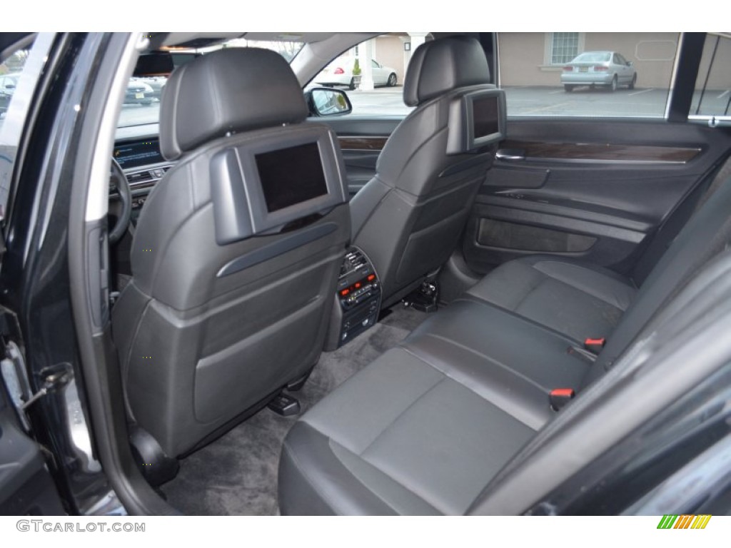 Black Nappa Leather Interior 2009 BMW 7 Series 750i Sedan Photo #62850856