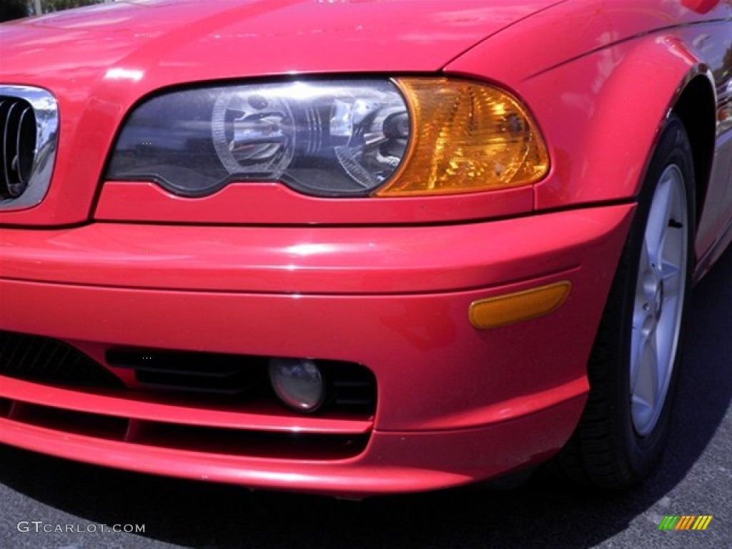 2002 3 Series 325i Coupe - Electric Red / Sand photo #4