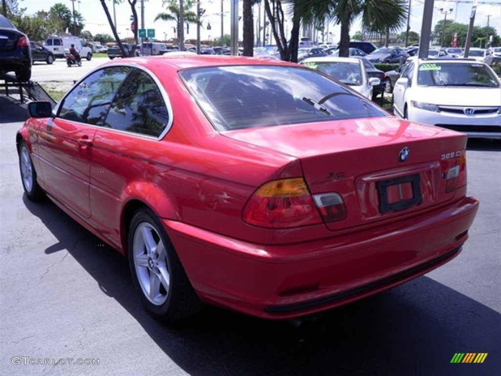 2002 3 Series 325i Coupe - Electric Red / Sand photo #7