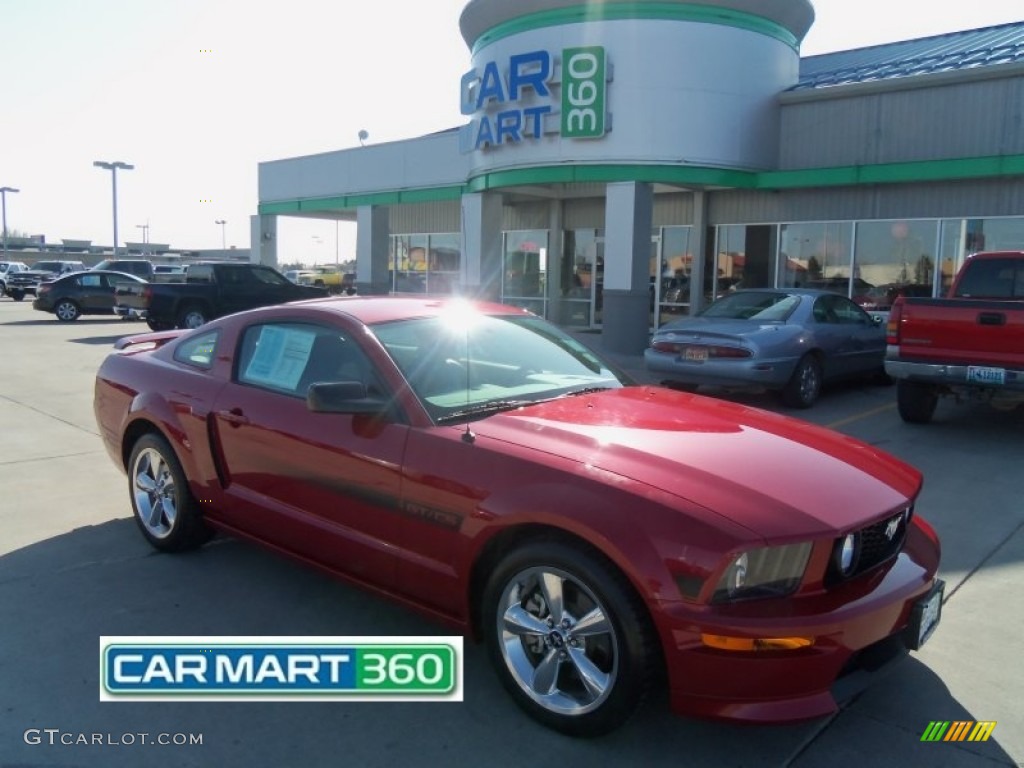 2008 Mustang GT/CS California Special Coupe - Dark Candy Apple Red / Dark Charcoal/Medium Parchment photo #1