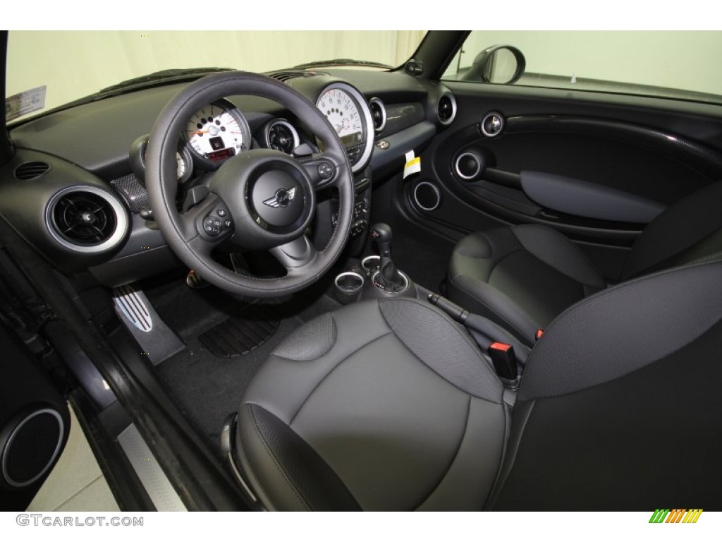 Carbon Black Interior 2012 Mini Cooper S Convertible Photo #62855671