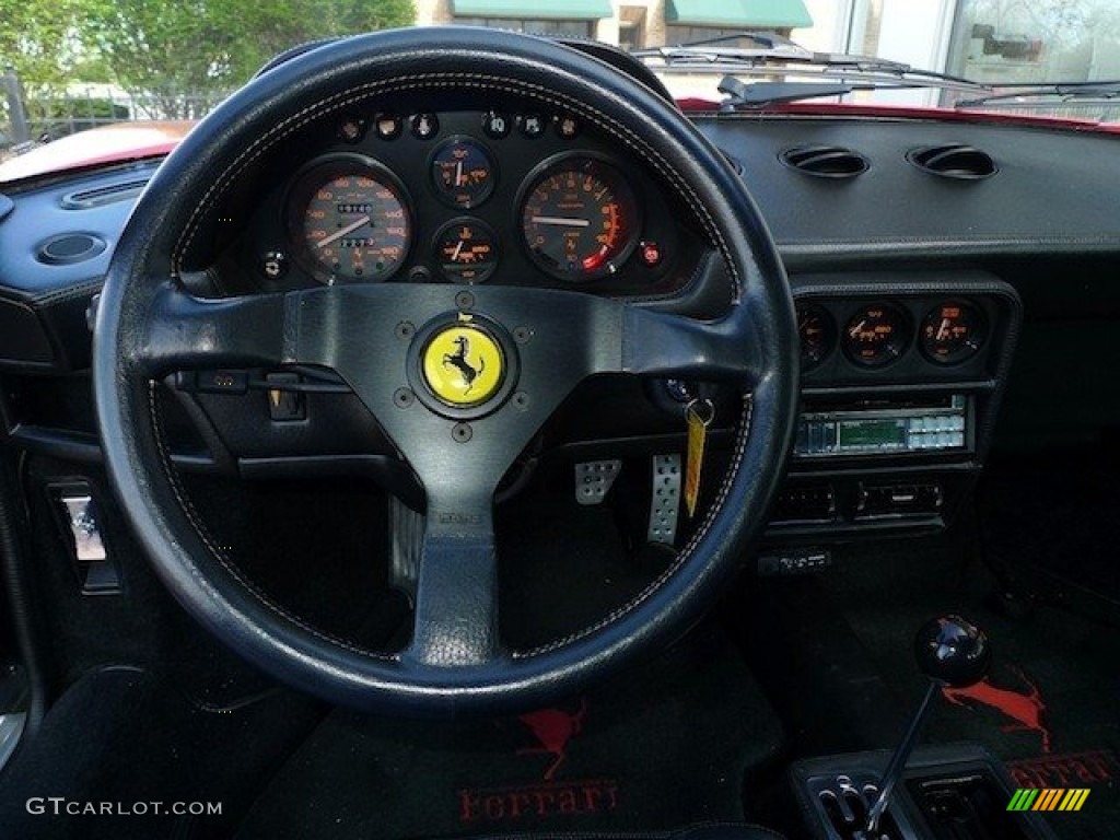 1988 Ferrari 328 GTS Black Steering Wheel Photo #62856241